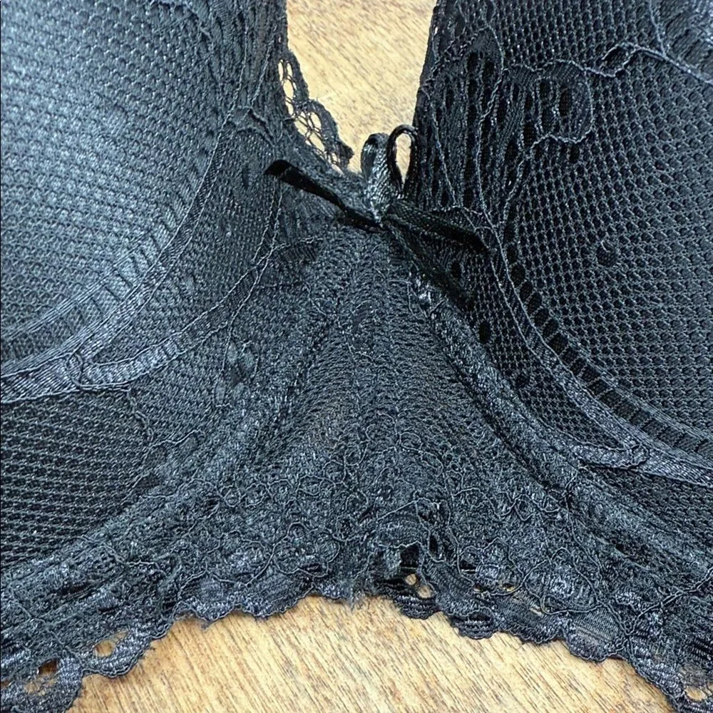 International Intimates Bra Wm 38D Black Lace Underwire